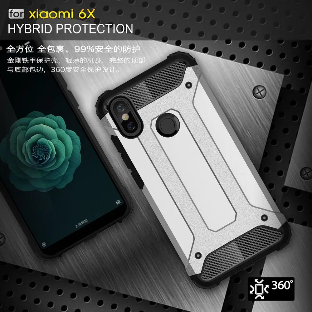 

Luxury Anti-fall Phone Case For Xiaomi 5 5s plus 5c 6 6X Multiple protection Shockproof Hybrid Armor case cover