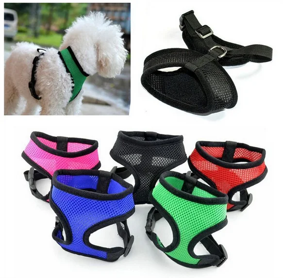 

Dog Harness Vest Soft Nylon Mesh Walk Collar Safety Strap Vest Dog Clothes Adjustable Comfort Soft Breathable for pet dog Cat
