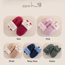 1 пара теплых перчаток, меховые перчатки в форме милого медведя, детские зимние замшевые перчатки с толстым мехом и принтом звезды для детей, рождественские подарки