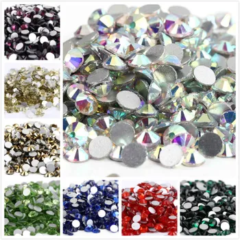 

SS3~SS30 AAAAA Top Quality Crystal Non Hotfix Nail art Rhinestone Super Bright Glass Strass 3D Nail Art Decoration