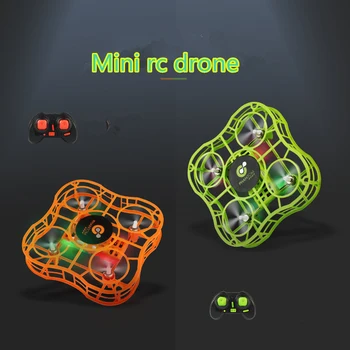 

newest 8.5cm mini remote control rc drone toy 2.4G 4CH rc aircraft with all round protective cover and headless mode kid gifts