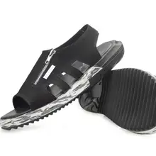 Пляжные шлепанцы Для мужчин из натуральной кожи известный бренд повседневные мужские шлепанцы Летняя обувь Размер 38-45