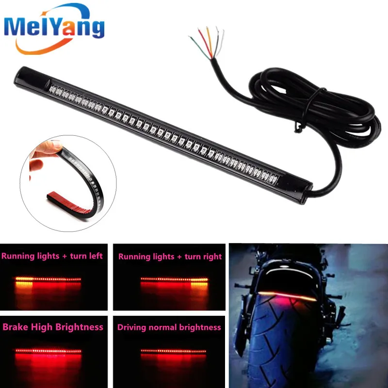 

Car-Styling Universal Flexible 12V 48 LED SMD Strip Turn Signal Light Motorcycle Brake Stop Signal Light Motorcycle Accessories