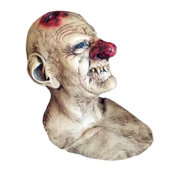 

Scary Joker Latex Mask Clown Horror Masks old tooth Holloween Blood Masks Hood