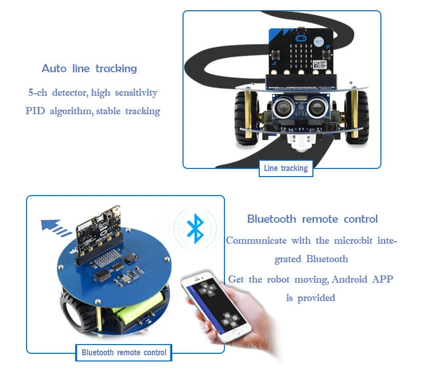 AlphaBot2 робот строительный комплект для микро: бит (не включает) обучение Программирование помощник особенности линии отслеживания