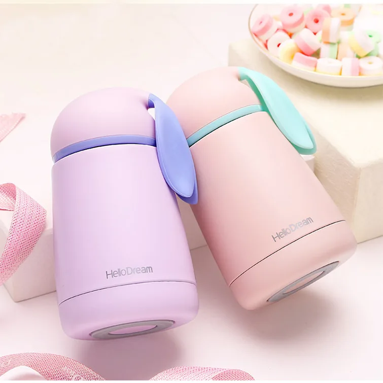 

Kids Sports Travel School Using 300ML Leakproof Bottles Portable Children Plastic Animal Water Bottle Health Rabbit Cute Bottles