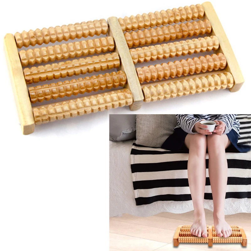 

Wooden Foot Massager Roller Reflexology for Stress Fitness Health Care Feet Massager Colorful Massage Roller Pain Relief