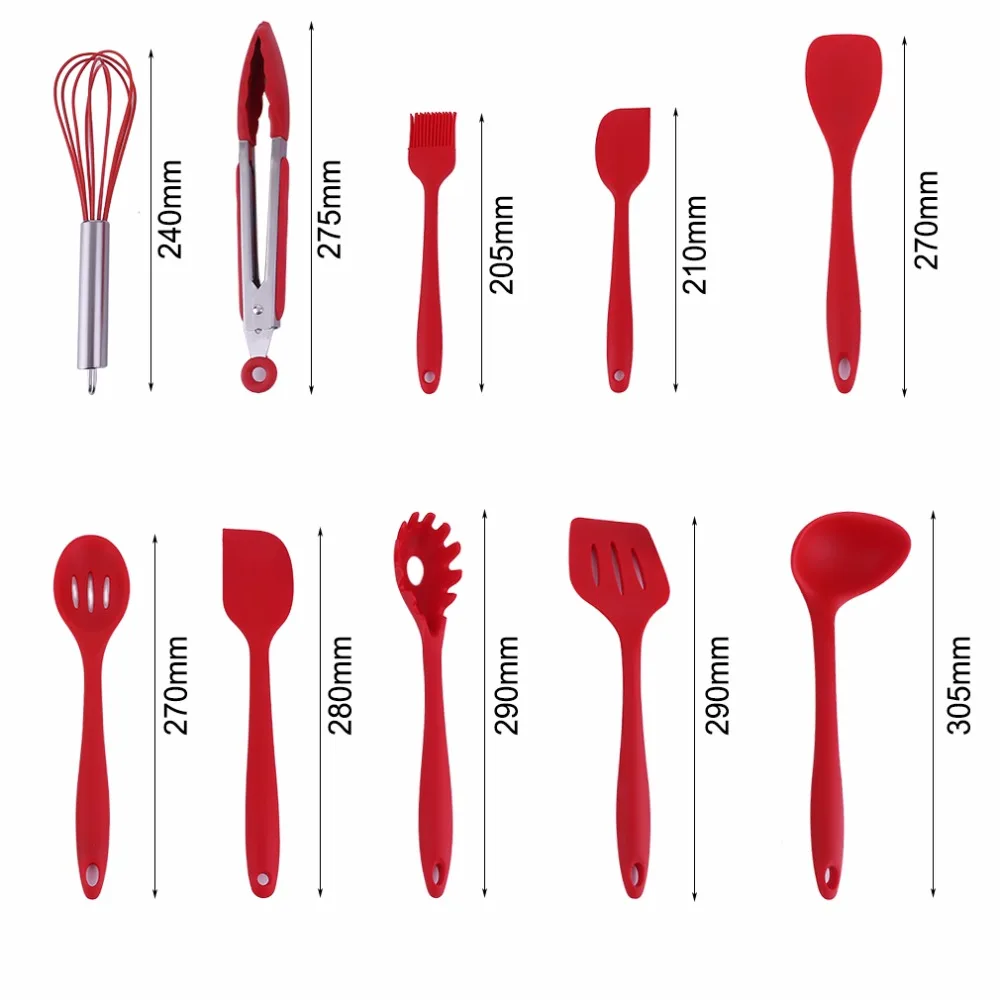 10Pcs/Set Home Kitchen Silicone Cooking Utensil Set High Temperature Resistant Kitchen Tool Set Cooking Tools 10Pcs/Set Home Kitchen Silicone Cooking Utensil Set High Temperature Resistant Kitchen Tool Set Cooking Tools