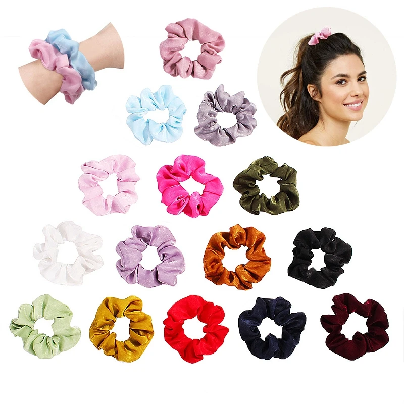 

Women Scrunchie Elastic Large Intestine Hair Rope Ponytail Holder Hair Tie Rubber Bands Girls Hair Headwrap Headwear 2Piece/Lot