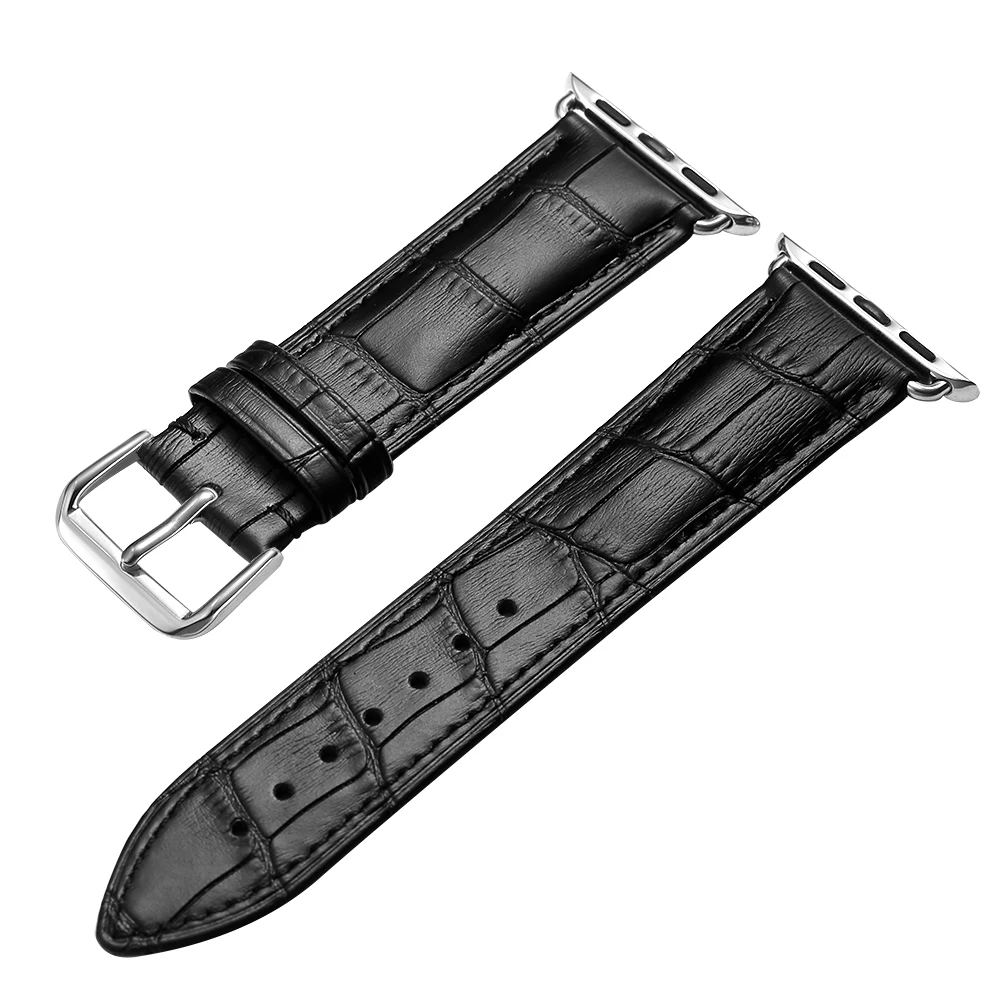 Ремешок классический из натуральной кожи для Apple Watch 38/40/42/44 мм браслет iwatch 1/2/3/4/5