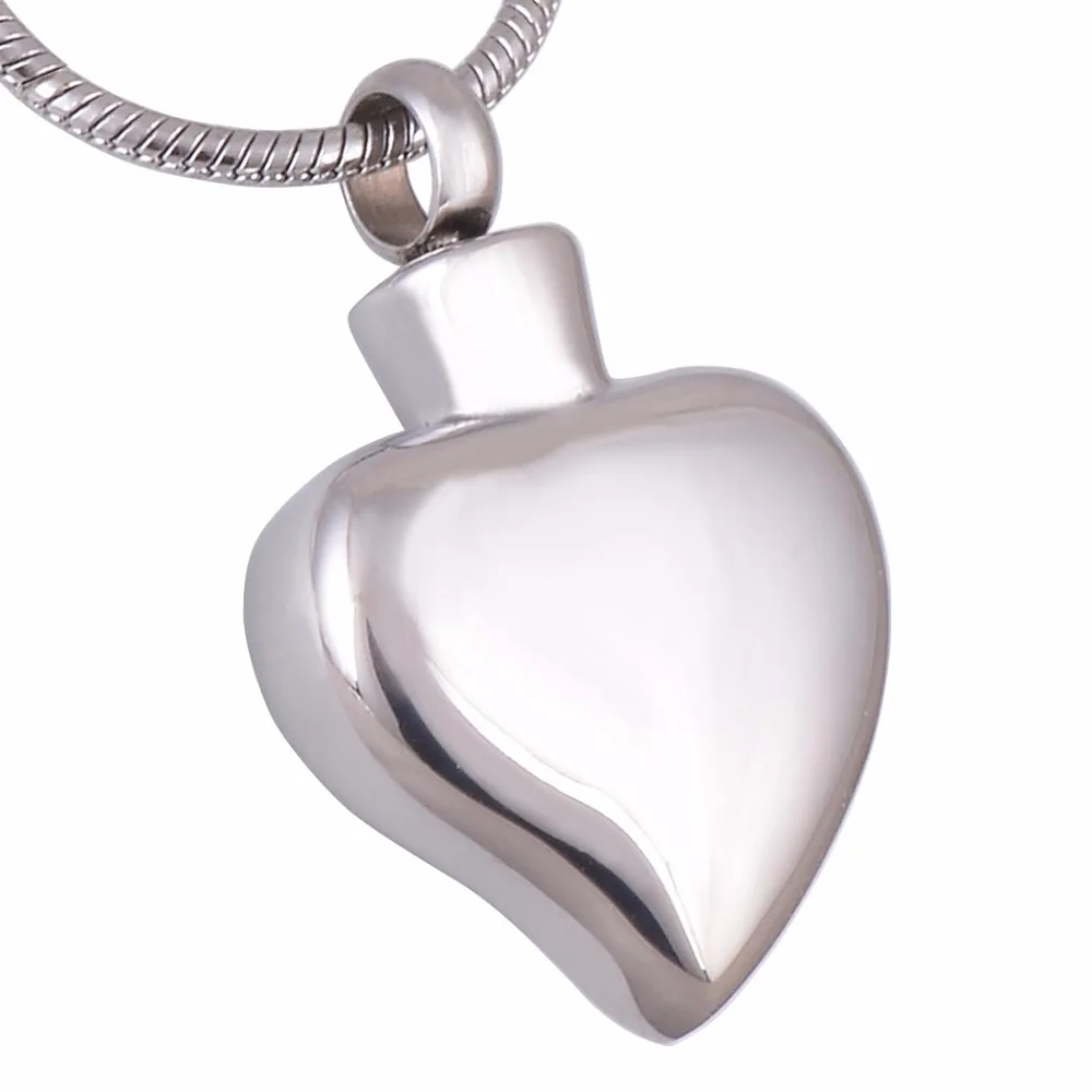 Stainless Steel Jewelry Ashes Urn Cremation Necklace Memorial Keepsake
