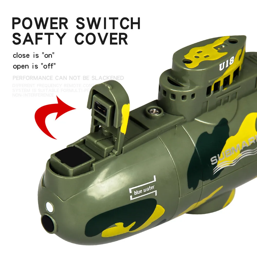 

RC Submarine 6 ch speed radio remote control submarines electric mini Kid children toys Static Diving Micro size rudder system
