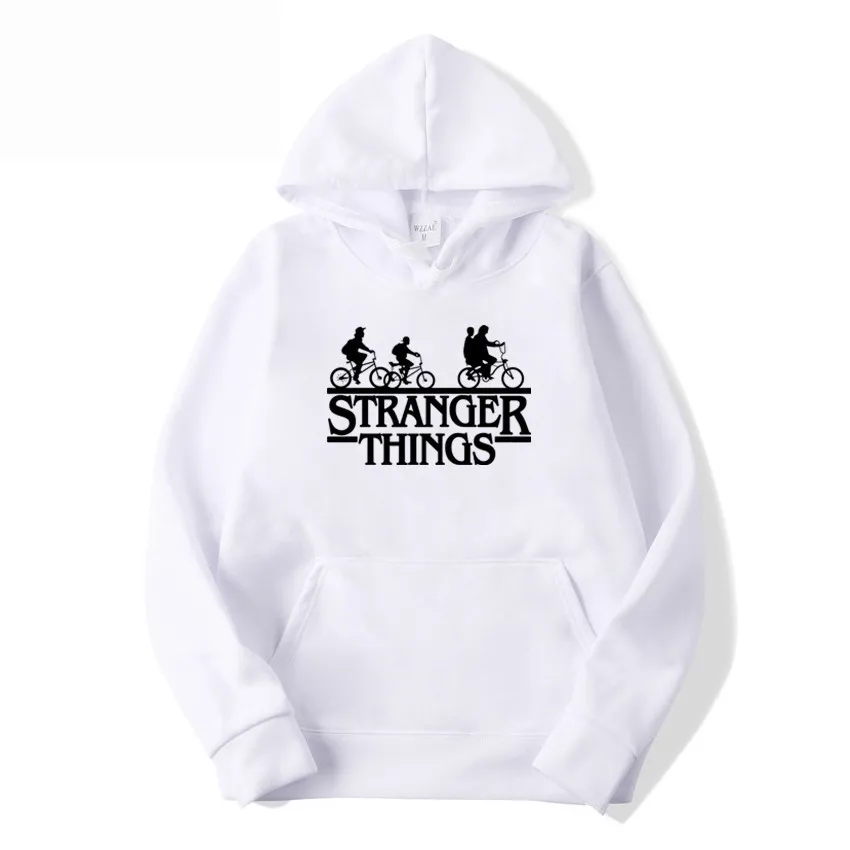 

Trendy Faces Stranger Things Hooded Mens Hoodies and Sweatshirts Oversized for Autumn with Hip Hop Winter Hoodies Men Brand