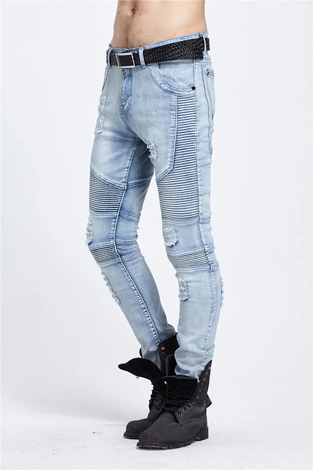 New-Arrival-summer-Hole-Design-Slim-Fit-men-cotton-jeans-Mens-Skinny-Biker-Jeans-Denim-pants (1)