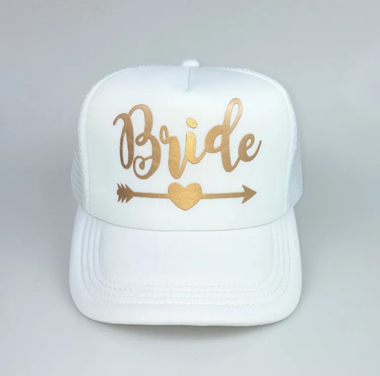 C&Fung Bride truckers high quality bride Tribe gold letter Arrow hats bridesmaid gift bachelor party Beach summer style Hat Cap baseball caps for women Baseball Caps