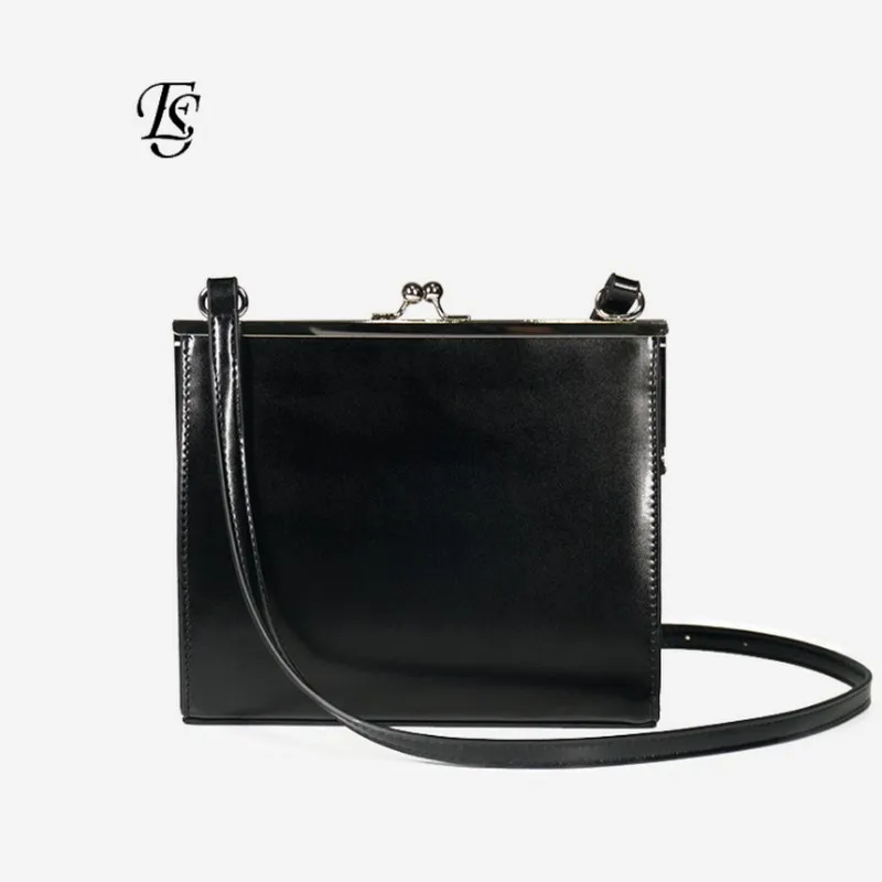 

E.SHUNFA 2019 solid color women's simple hasp buckle PU small square bag Elegant female shoulder bag wild cross-body bag