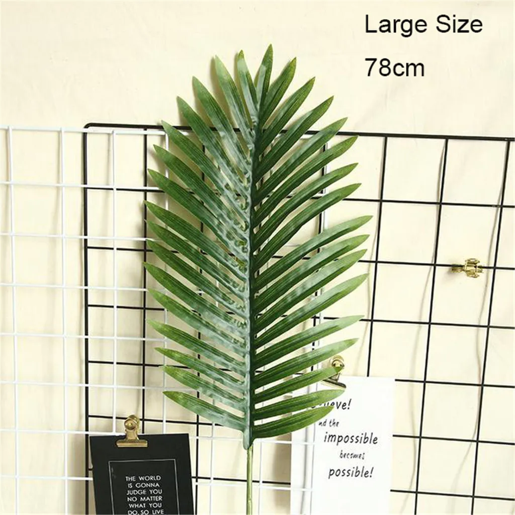 Artificial Green Fabric Turtle Back Leaf Scattered Tail Leaf Wedding Decoration For Home Christmas Birthday Palm Leaves - Цвет: L