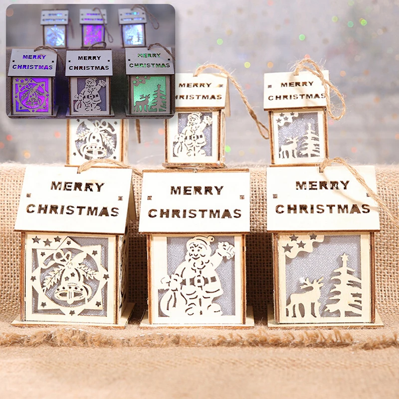 

Christmas Led Luminous Cabins Pendant Table Cabins Pendant Ornaments Christmas Decoration
