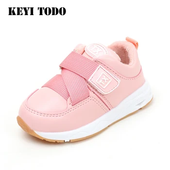 

KEYITODO Kids Shoes girl shoes children shoes Autumn winter 2019 New Soft comfy Boys Shoes thin cotton velvet sneakers C561