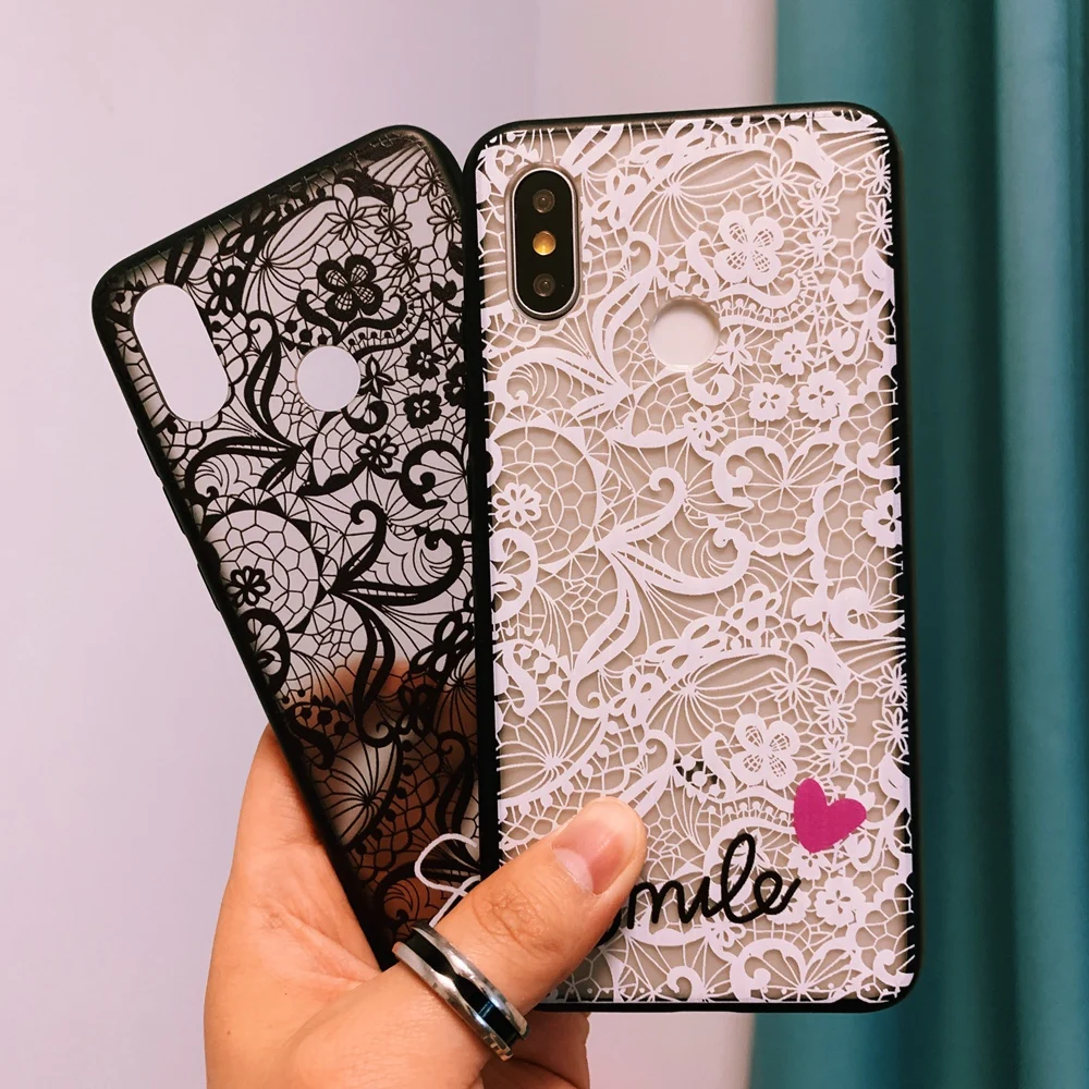

Lace Flower Pattern Matte Soft Silicone Case Cover For Xiaomi Mi 8 SE A1 A2 Lite Redmi Note 5 3 6 7 6A Pro S2 Pocophone F1 Coque