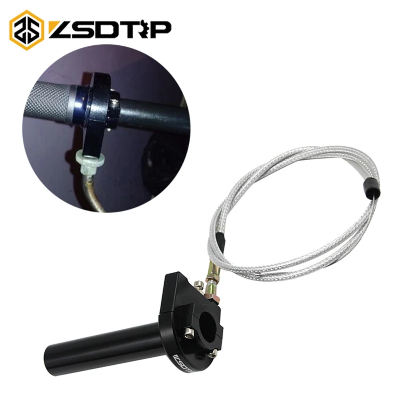 

ZSDTRP Universal 7/8" 22mm CNC Handlebar Quick Action Throttle Twist Grips With Cable Set For Pit Dirt Bike Motorcycle