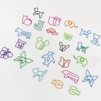TUTU 30pcs/lot Cute Cartoon Animal Shape Paper Clips Creative Interesting Bookmark Clip Memo Clip Shaped Paper Clips H0006 1