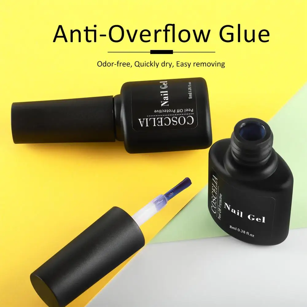 

Peel Off Liquid Nail Treatment Art Tape Finger Protect Easy Clean Coat Anti-overflow Glue Finger Protector Cuticle Oil Cleaning