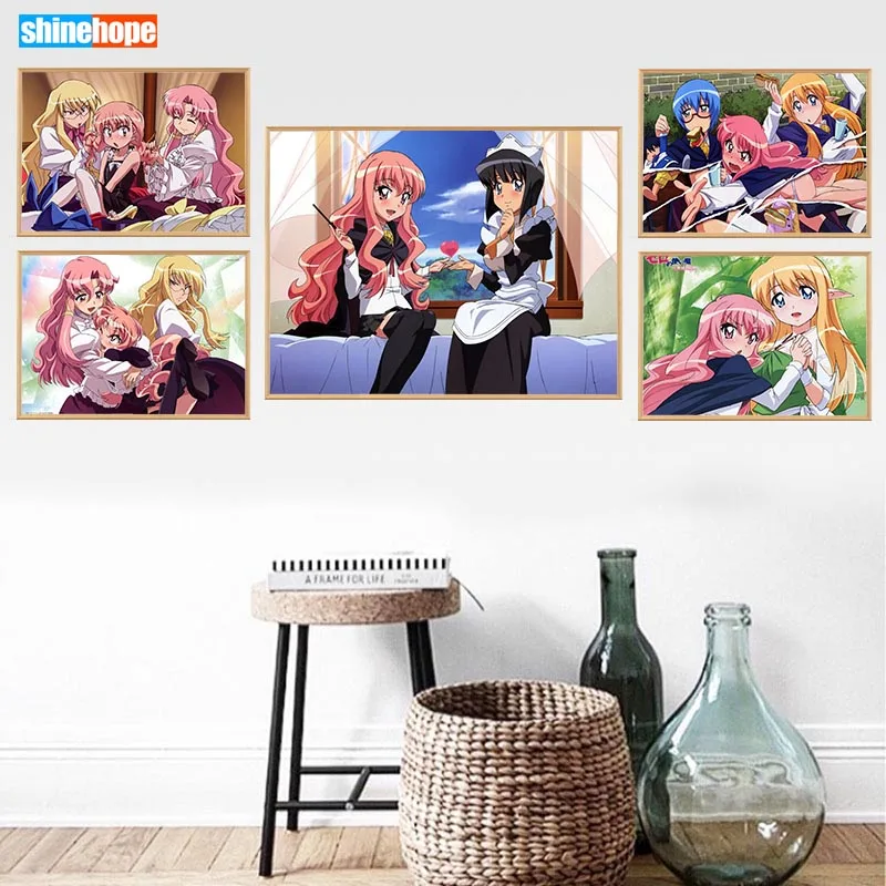 

Zero no Tsukaima Poster Custom Canvas Poster Art Home Decoration Cloth Fabric Wall Poster Print Silk Fabric 30X45cm,40X60cm