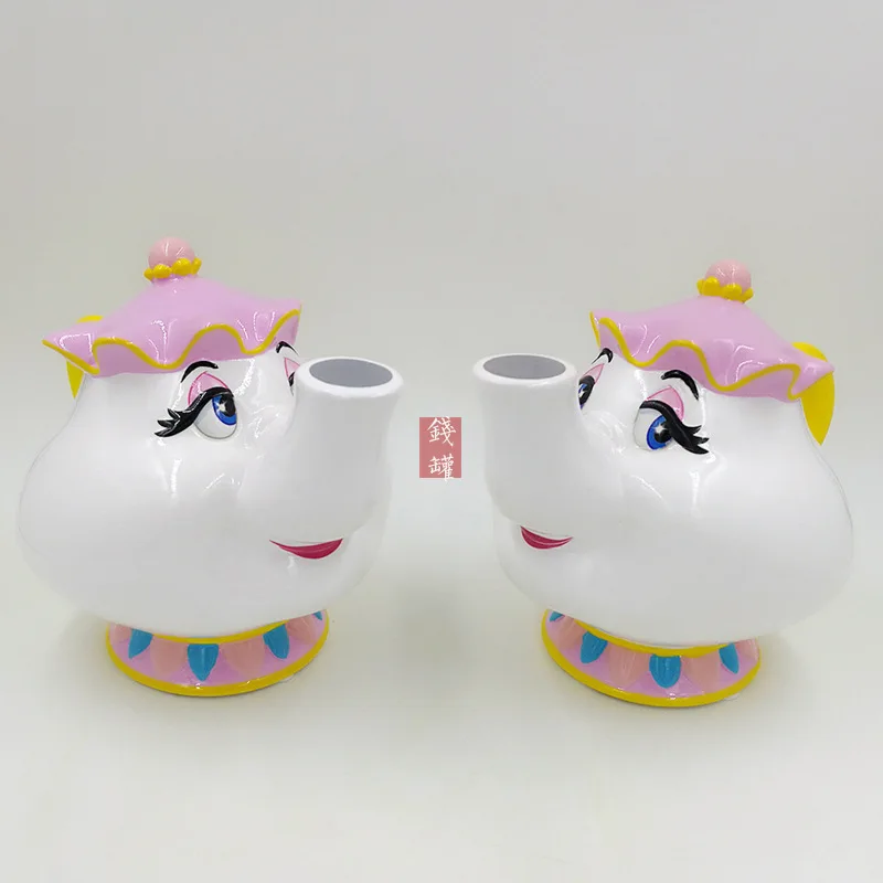 Big Creative Cartoon Beauty and The Beast Mrs Teapot Piggy Bank Cute Ceramic Ornaments Home