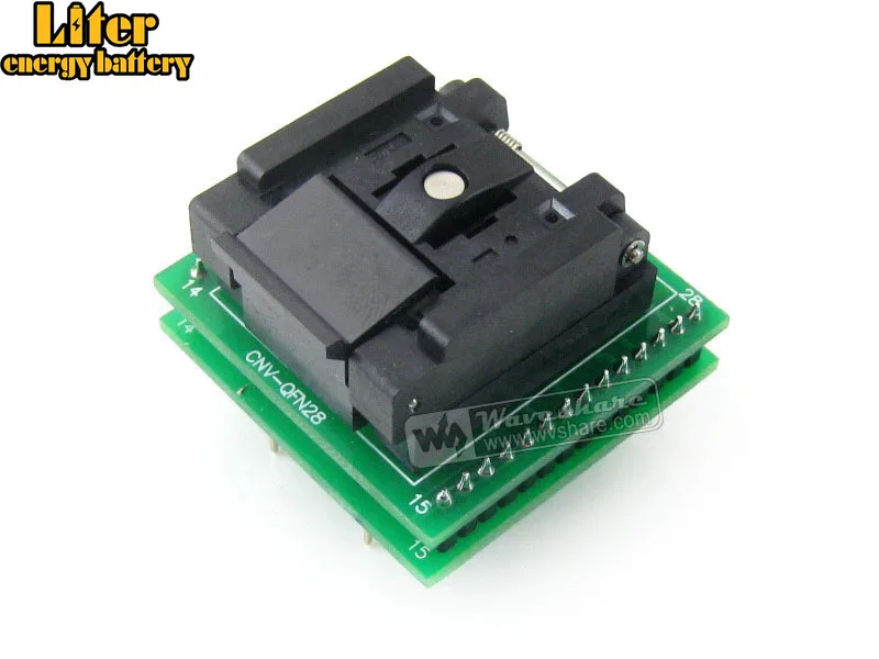 

QFN28 TO DIP28 (C) QFN28 MLF28 MLP28 Plastronics QFN-28B-0.65-01 IC Test Socket Programming Adapter 0.65mm Pitch