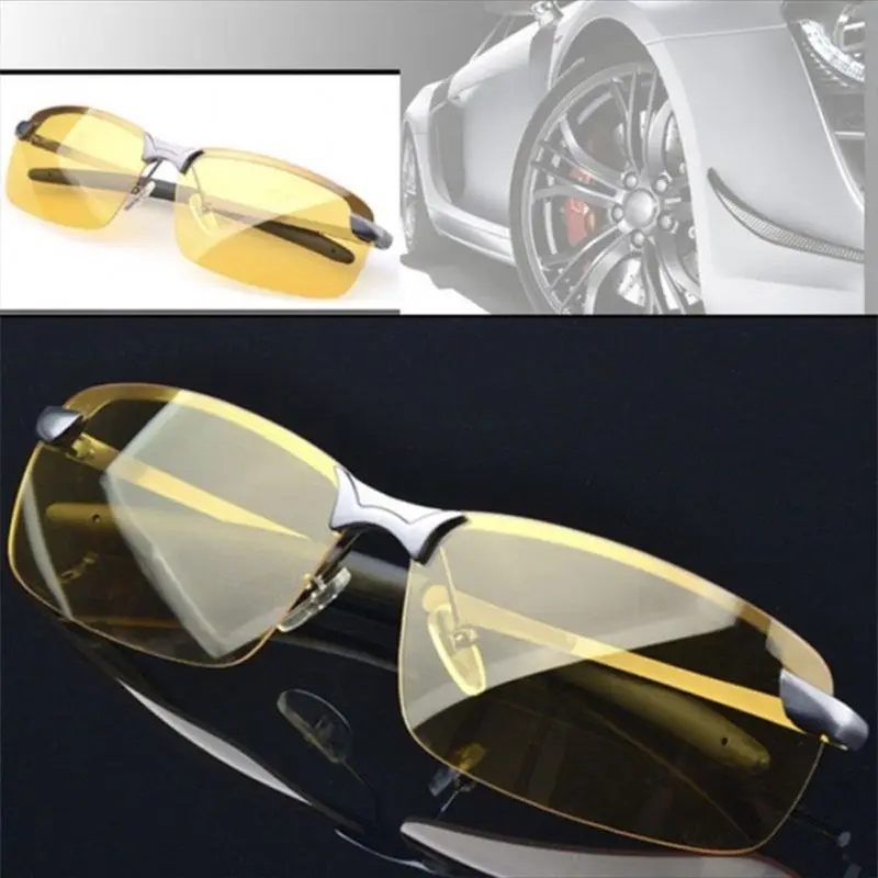 Мужские поляризованные солнцезащитные очки для вождения, очки ночного видения, очки для уменьшения бликов