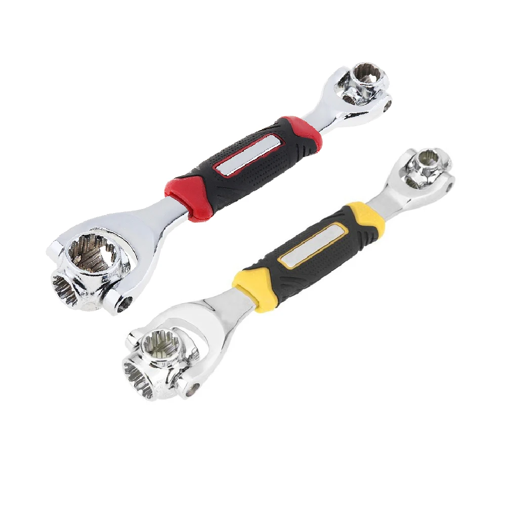 48 en 1 multifonctionnel 360 degr/és tournant rotation cl/é /à douille en acier inoxydable cl/é universelle fonctionne avec des boulons