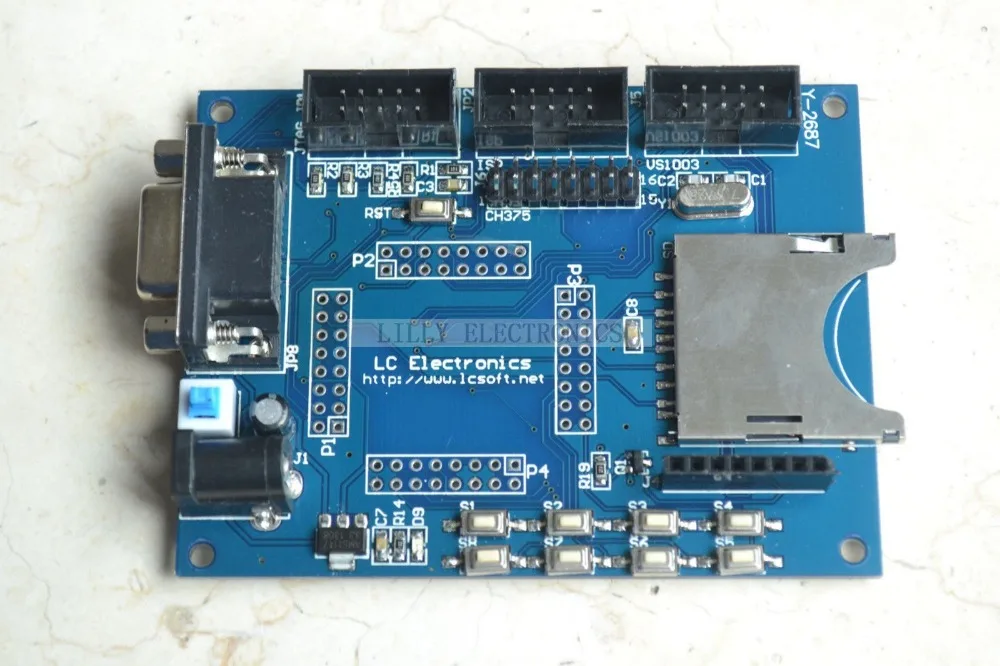 ATMEGA128 MP3 AVR Совет по развитию с SD карты ЖК-дисплей ISP и JTAG Интерфейс