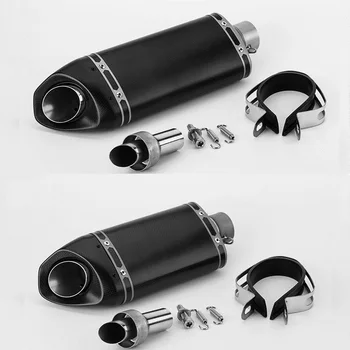 

Universal 51mm Motorcycle Exhaust Muffler Pipe all carbon fiber for CBR300 R15 V3 RC390 R3 GSXR