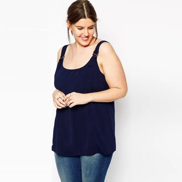 summer tank tops chiffon 4xl plus size women camisole casual tops plus size womens tank tops