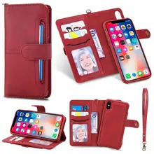 

Real PU Leather Retro Case For iPhone 7 6 6s 8 Plus Multi Card Holders Phone Cases For iPhone X 10 7 6s Cover Capa Flip cover