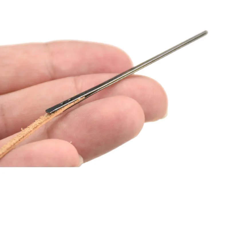 New 2pcs DIY leather sewing craft tool leather knitting needle double hole rope lace needle Hand sewing