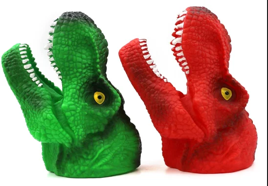 

Creatively Soft Vinyl PVC Dinosaur Hand Puppet Animal Head Figure Toys Gloves Kids Gift