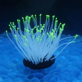 

High Simulation Luminous Sea Anemone Fish Tank Aquarium Plant Decoration Equipment Artificial Aquarium Plant Fishing Accessories