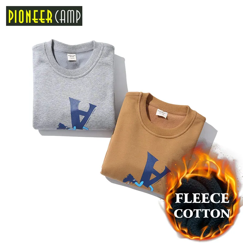 Pioneer Camp/Новая зимняя плотная ФЛИСОВАЯ ФУТБОЛКА для мальчиков детская одежда