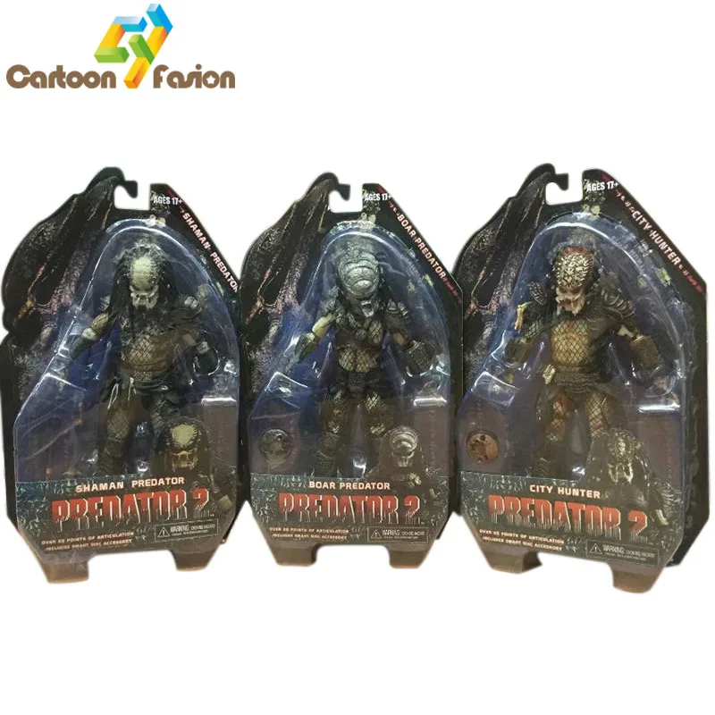 

7" Movie Alien VS Predator AVP Shaman Predator Bora Predator City Hunter Predator PVC Action Figure Collection Model Toy