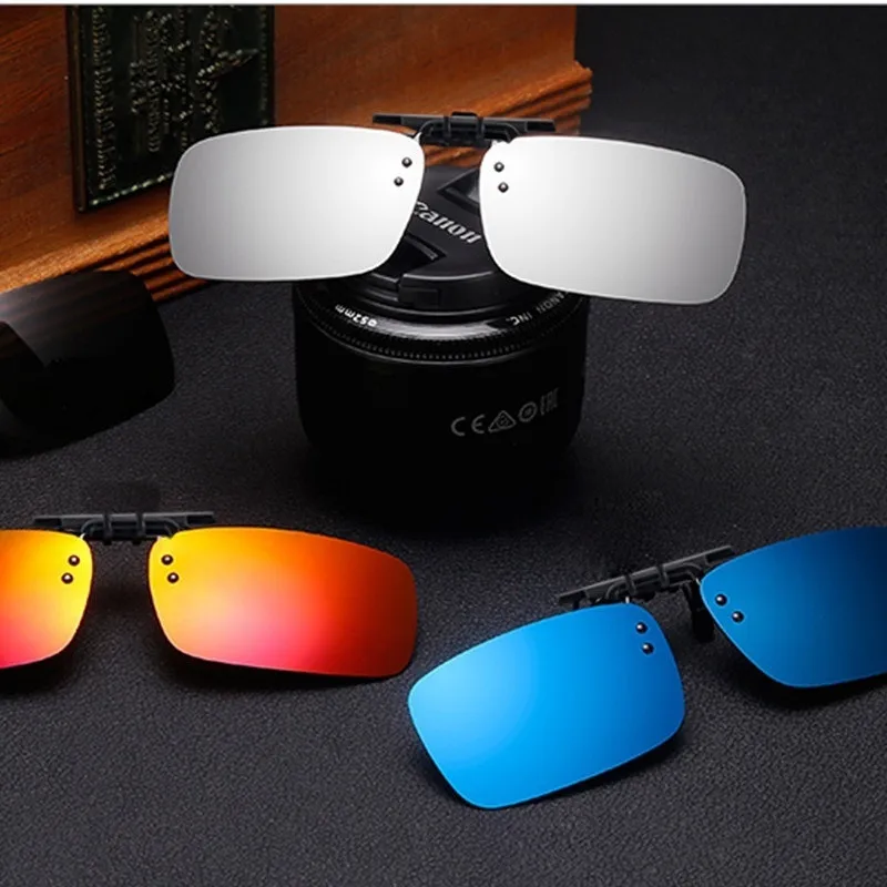 Крутые поляризованные зеркальные линзы UV400, клипсы на солнцезащитные очки для вождения, очки ночного видения, солнцезащитные очки для мужчин и женщин