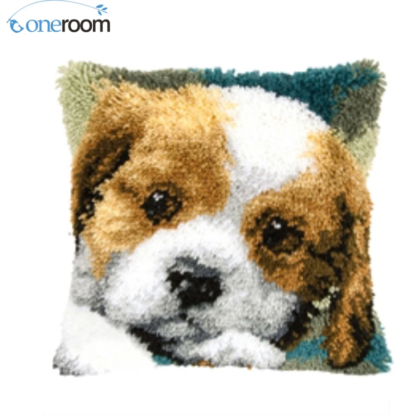 

Mat diy set carpet Latch hook rug kits Pillowcase carpet home pillow carpet crochet hooks yarn hook rug dog cushion mat