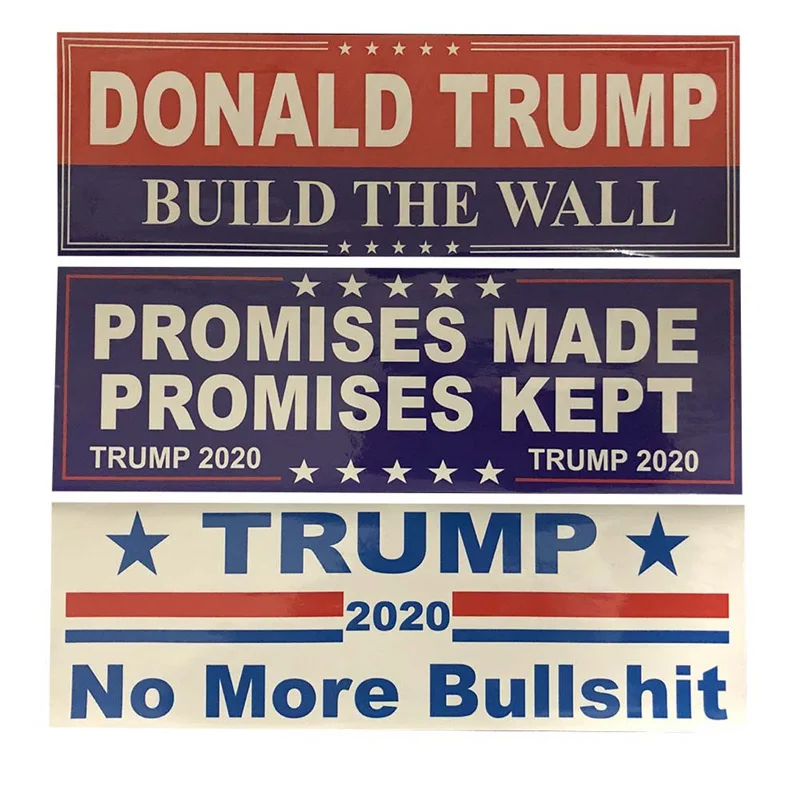 

10Pcs 2020 Donald Trump For President Re-Election Car Stickers Promises Made Promises Kept America Great Car Decals Car Styling