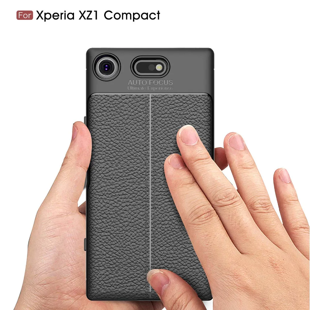 

for Sony Xperia XZ1 Compact Case Silicon For Sony Xperia XZ1 Case Cover Fundas Soft Carbon Fiber Brushe Coque Etui Capa Aksesuar