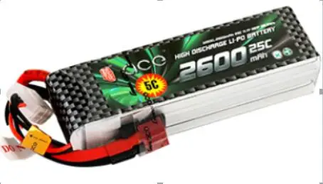 

ACE 2600mAh 25C 14.8V 4S1P 4S 33*34*116mm 279g for RC models FPV drones