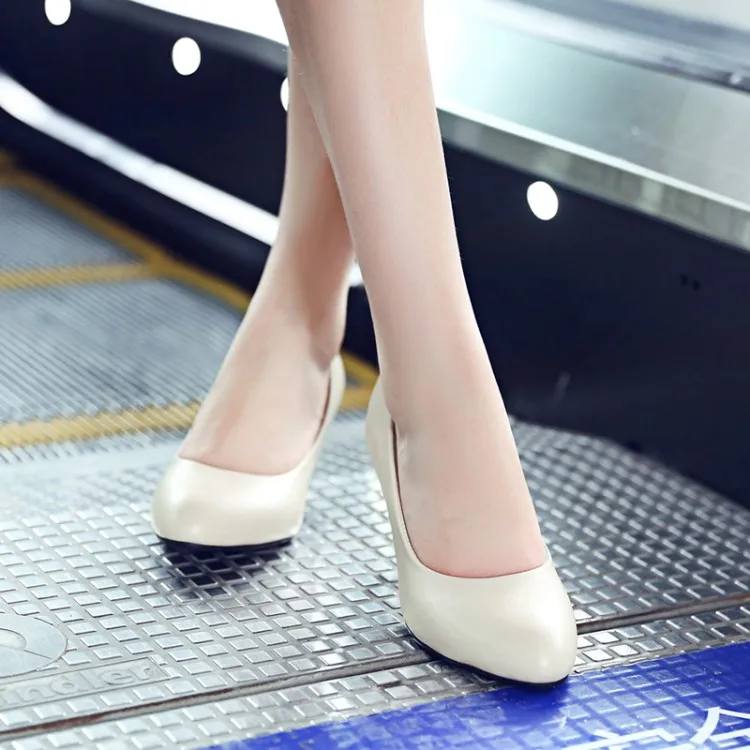 

Big Size 11 12 13 ladies high heels women shoes woman pumps Shallow round head fashionable single shoes