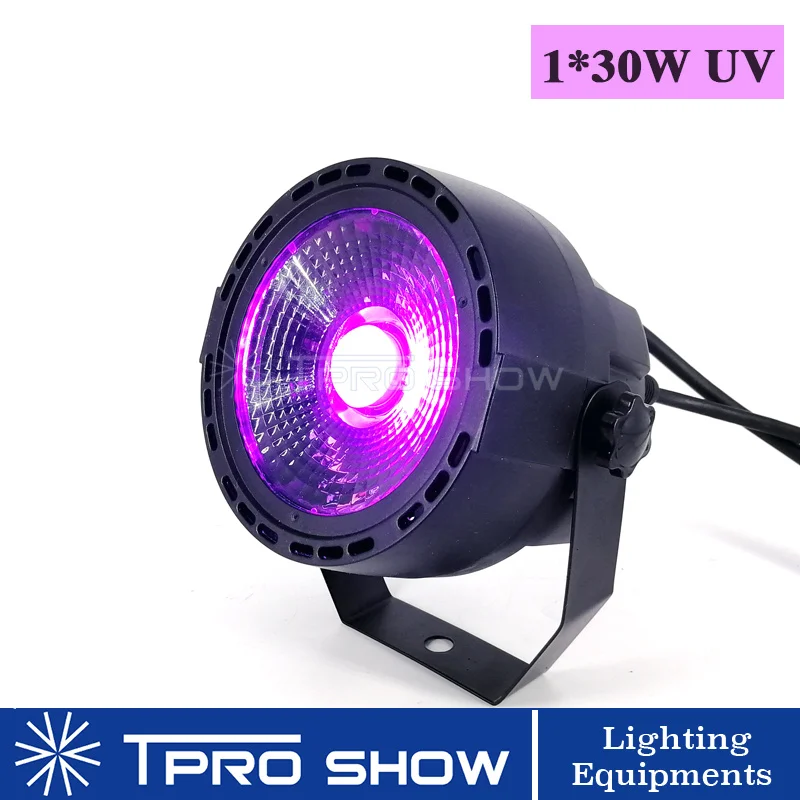 1x30W UV УФ-диско-светильник, Ультрафиолетовый светодиодный стробоскоп, затемняющий мини-лампы для сцены, фиолетовая лампа, проектор, DMX, черный светильник для маленьких, вечерние, для паба, DJ Club - Цвет: 1x30W UV