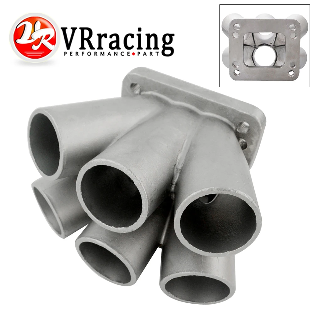 

VR - Cast Stainless Steel 6-1 Turbo header manifold Merge collector T3 T4 with T3 Flange VR-THM01-6