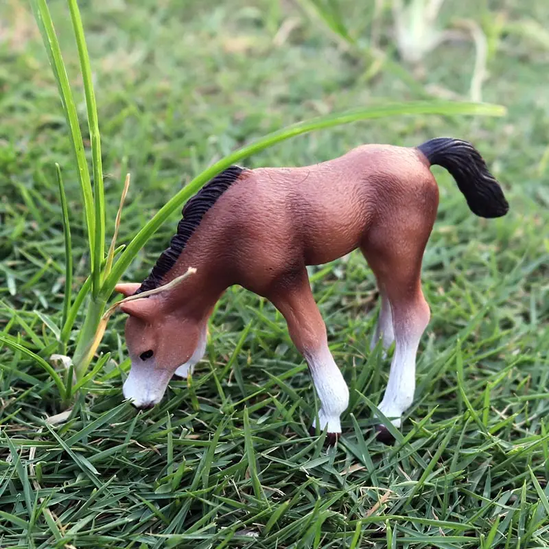 Oenux Small Farm Animal Figurines Set - Includes Horse, Cow, Hen, Poultry Miniature Toys for Kids - Educational and Play Gift image 6
